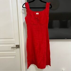 Wilfred red linen summer dress. Great condition worn twice.